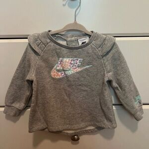 Nike Toddler Gray Sweatshirt with Multicolor Logo 18months